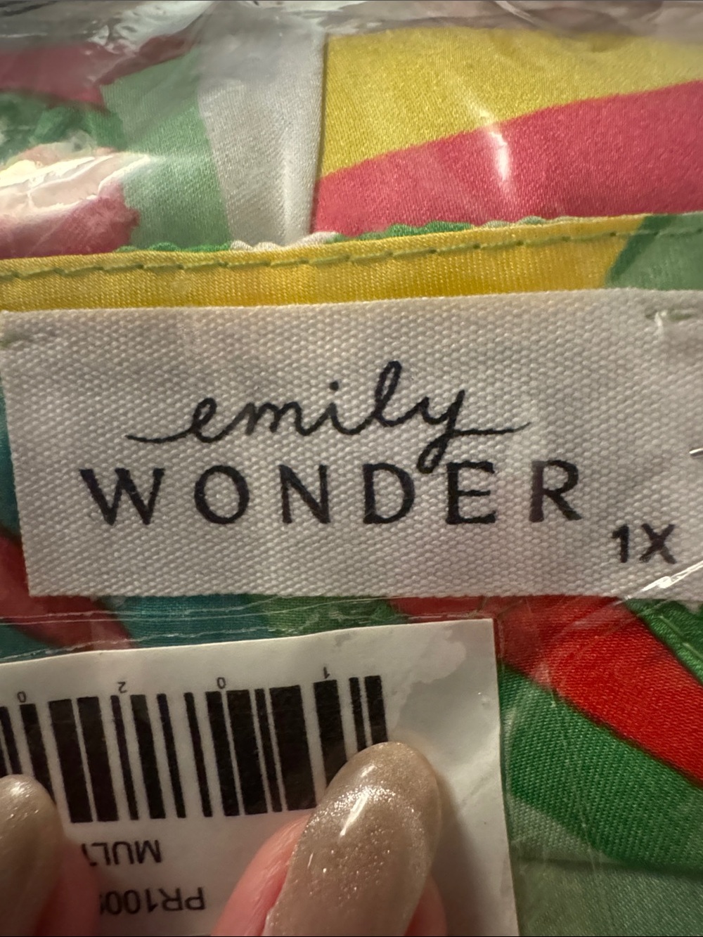 Emily Wonder Retro Abstract Swirl Print Romper Boutique NWT Sizes 1X, 2X, and 3X - Picture 4 of 5